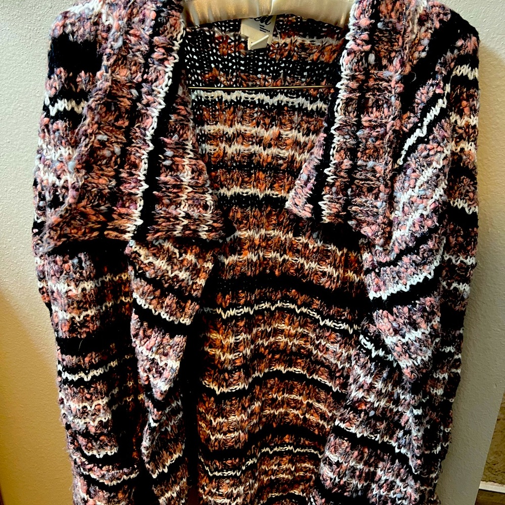 Maternity open-front shawl cardigan sweater